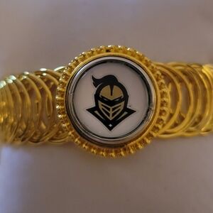 UCF Nighrs Gold Spiral Snap Bracelet with Knight Emblem NWT $23 Price Drop $18